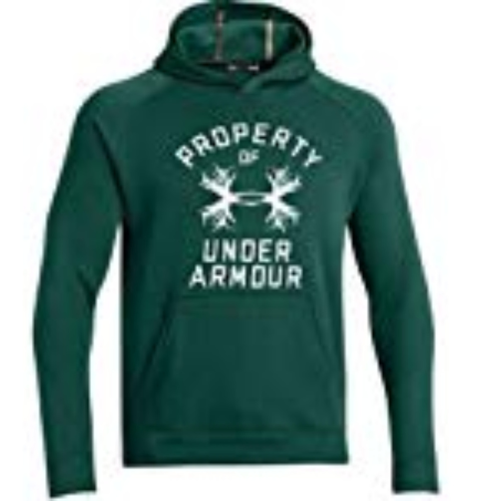 Men's UA Established Hoodie/green/white.